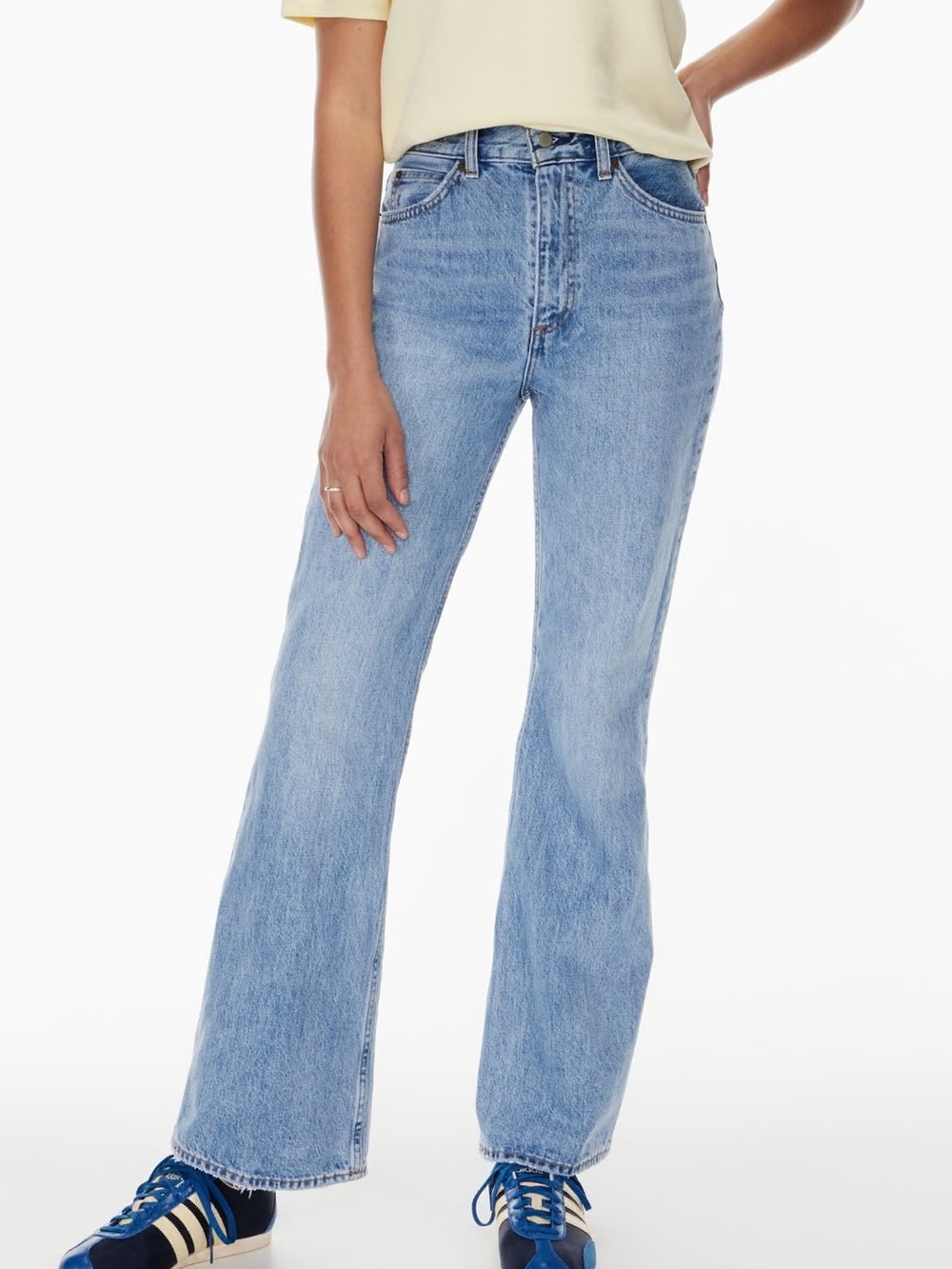 Denim Forum Marlene ‘60s High Flare jeans bootcut denim light wash Sz 27x30L
